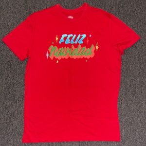 Red oversized graphic shirt
